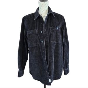 American Eagle Men's Black Corduory Button Shirt Jacket M